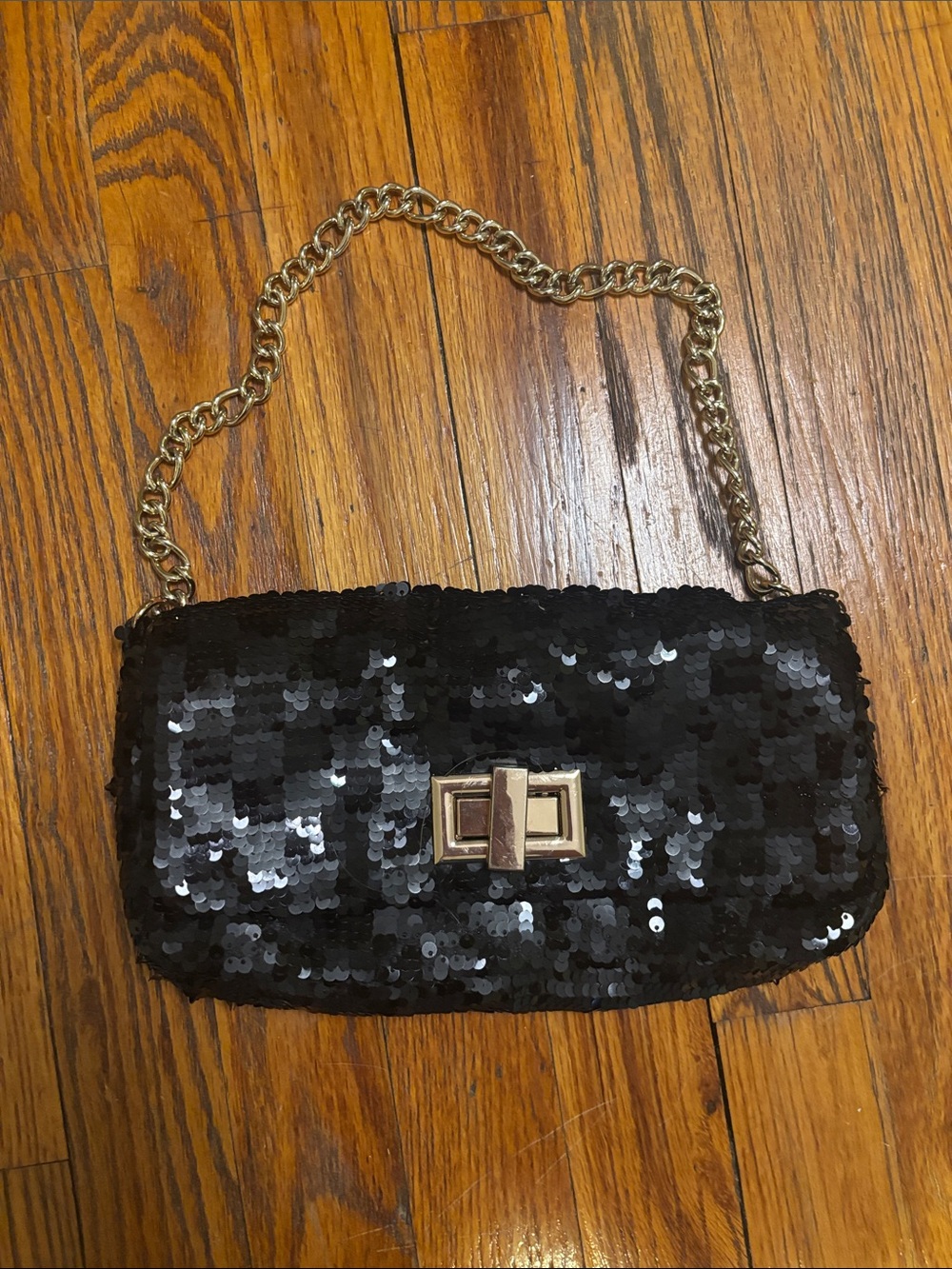 Black Sequin Shoulder bag H&M